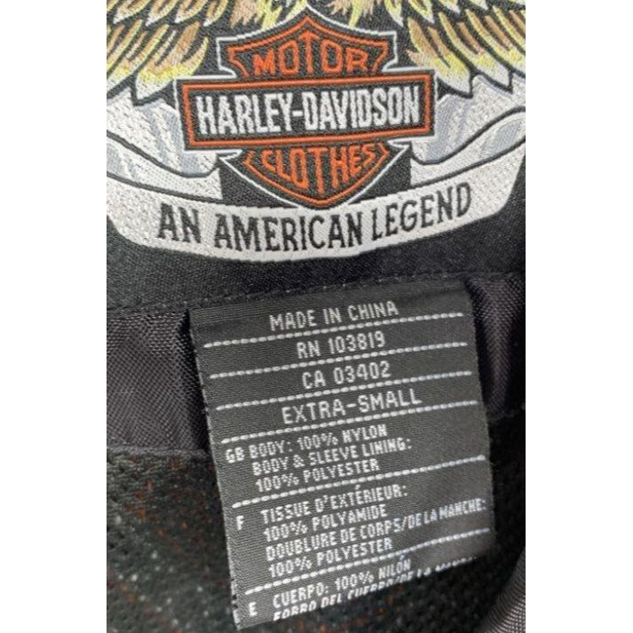 Harley-Davidson Women's Nylon Mesh Lined Jacket Orange/Black XS