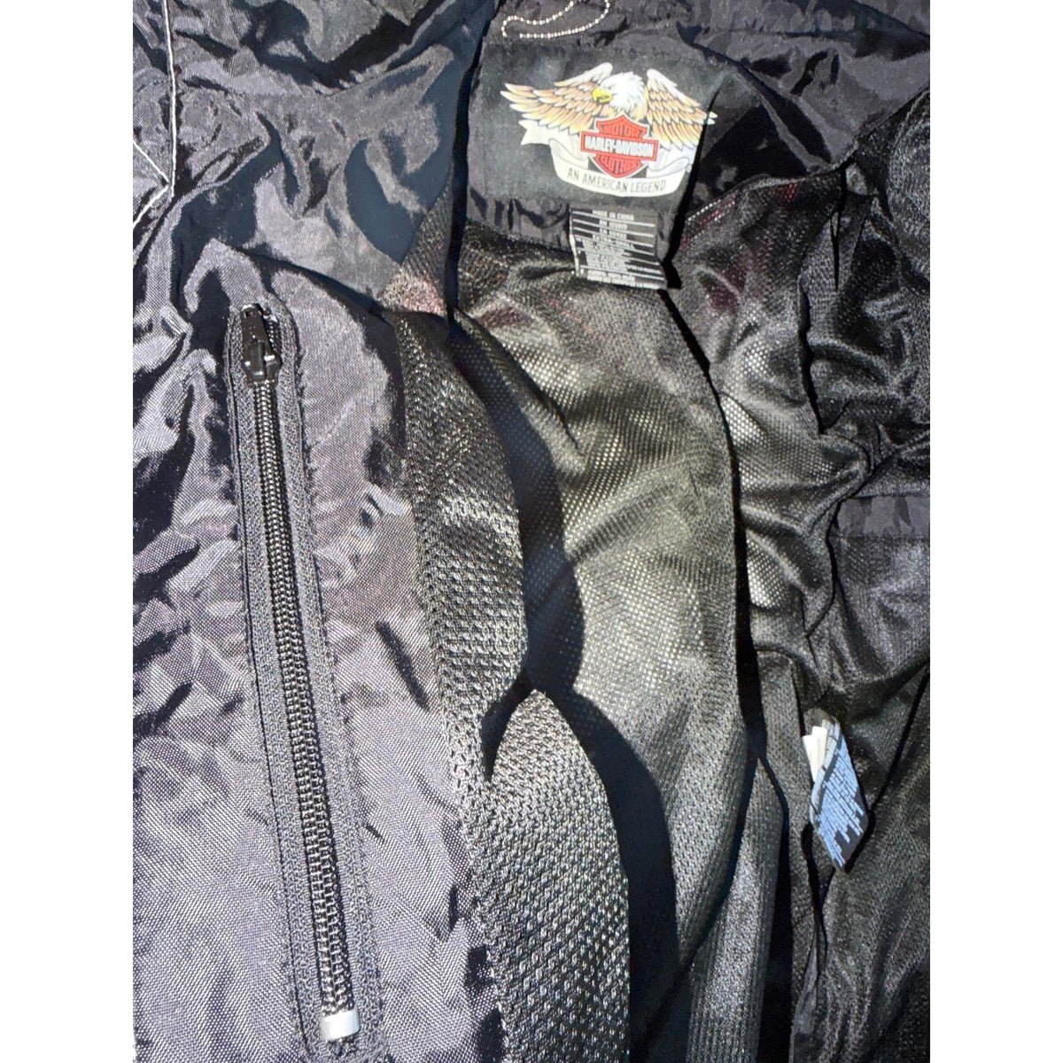 Harley-Davidson Women's Nylon Mesh Lined Jacket Orange/Black XS