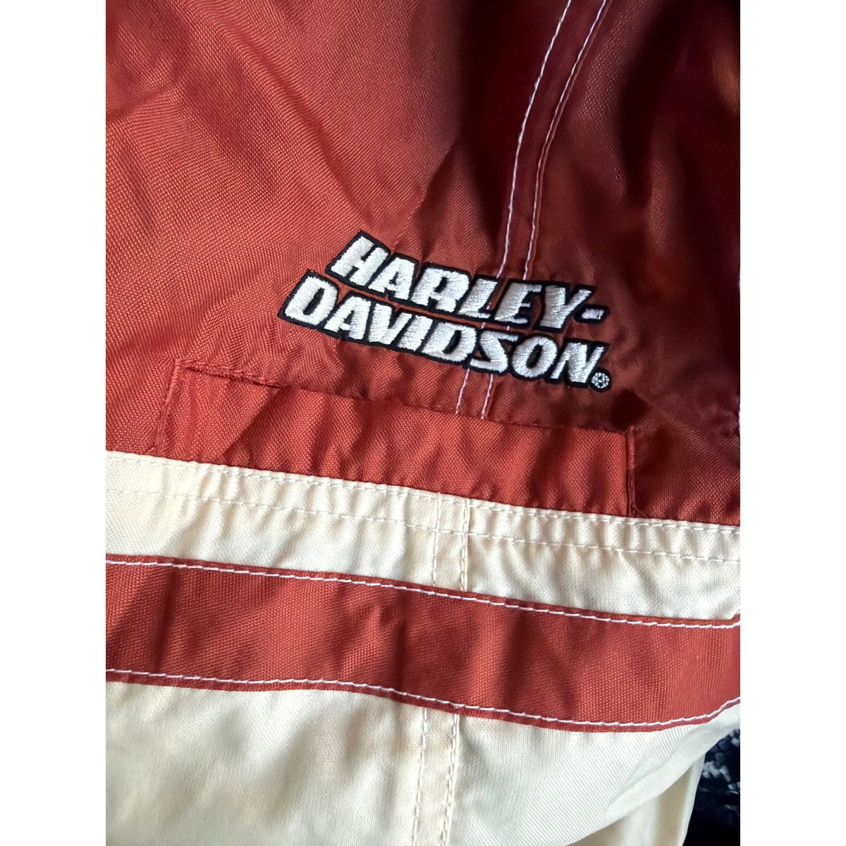 Harley-Davidson Women's Nylon Mesh Lined Jacket Orange/Black XS