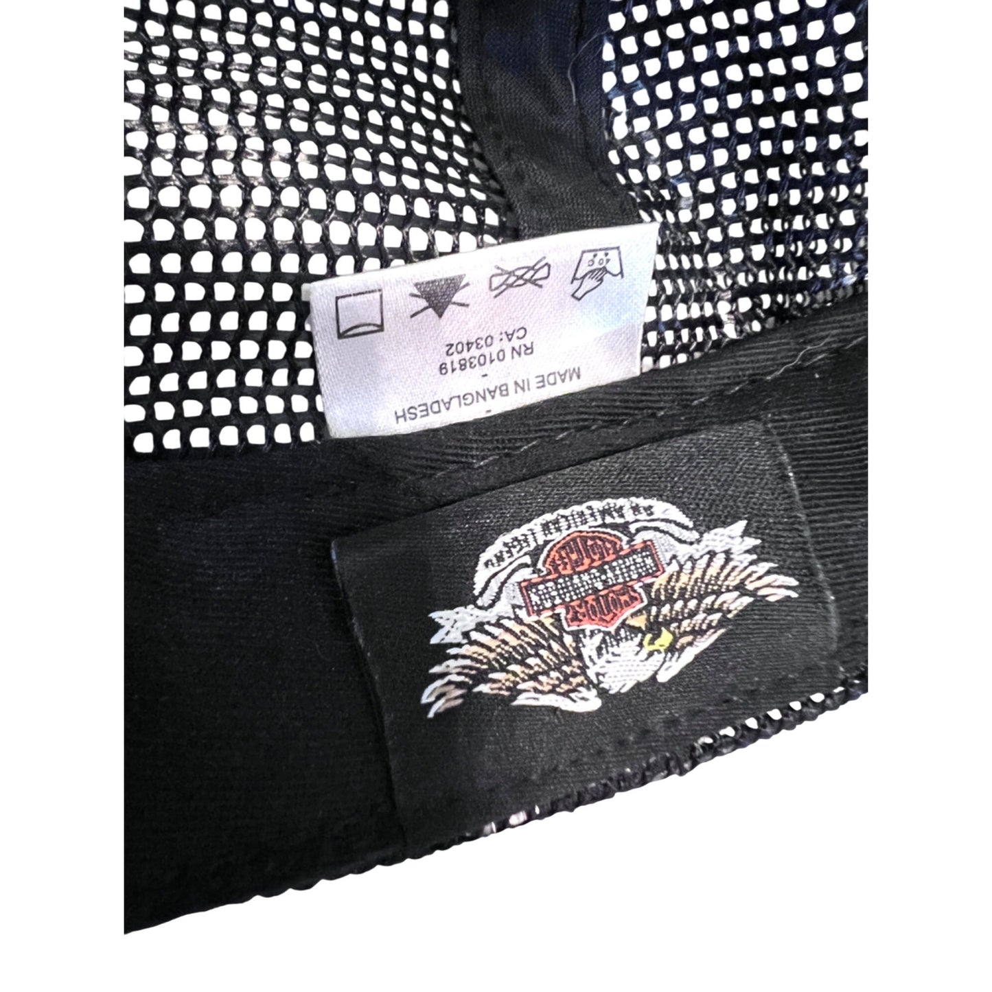 Harley-Davidson Camo Mesh Trucker Cap Adjustable Black & Gray