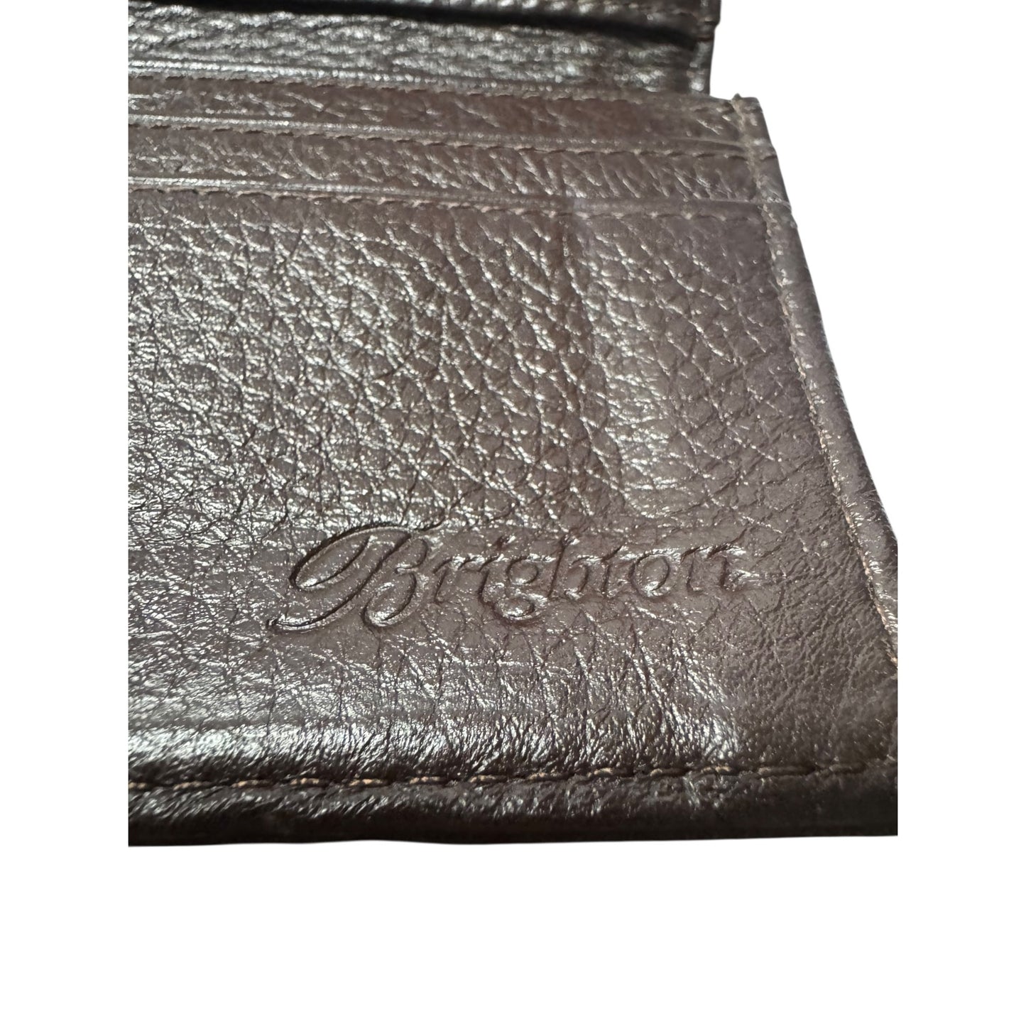 Brighton Women's Brown Leather Floral Embroidered Wallet
