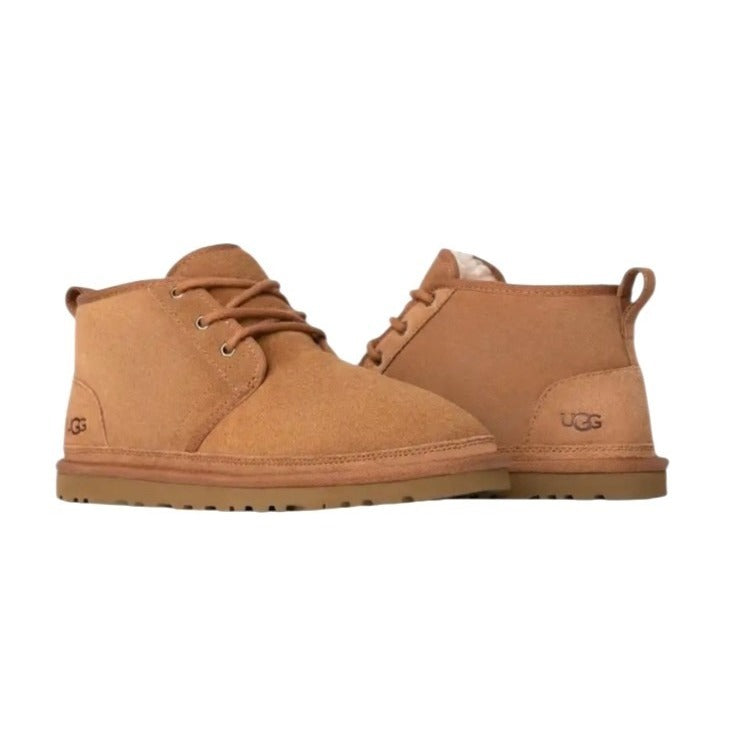 UGG Neumel Chestnut unisex Grade School (Boys) Sz 6 Suede Lace-Up Chukka Boots