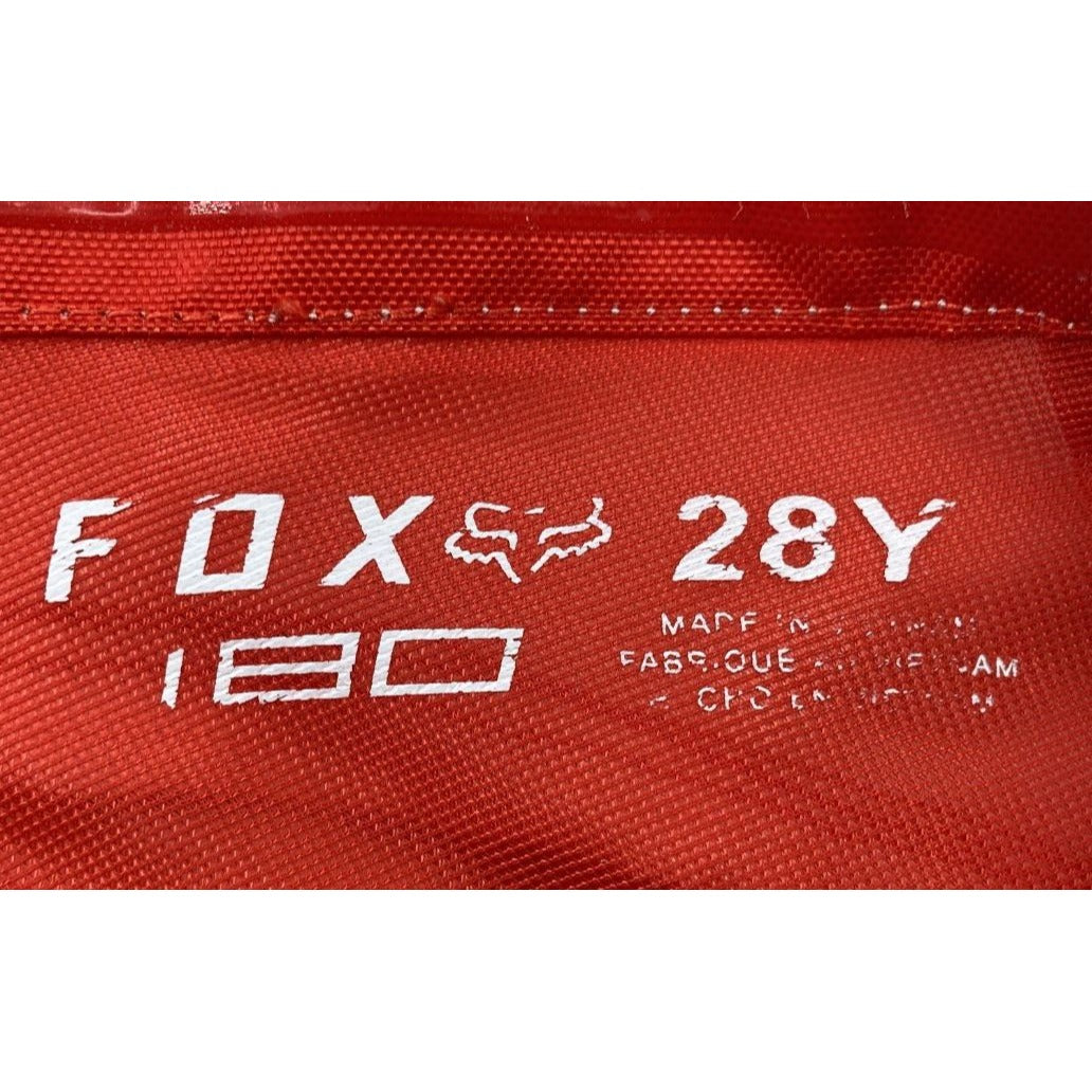 Fox Racing 180 Youth Motocross Pants Red Black White Size 28Y