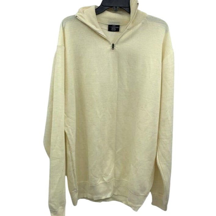 Real Essentials Yellow Men's 1/4 Zip Sweater NWT Size 3XL