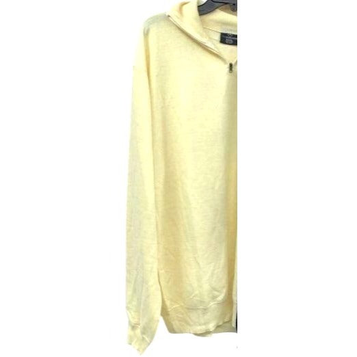 Real Essentials Yellow Men's 1/4 Zip Sweater NWT Size 3XL