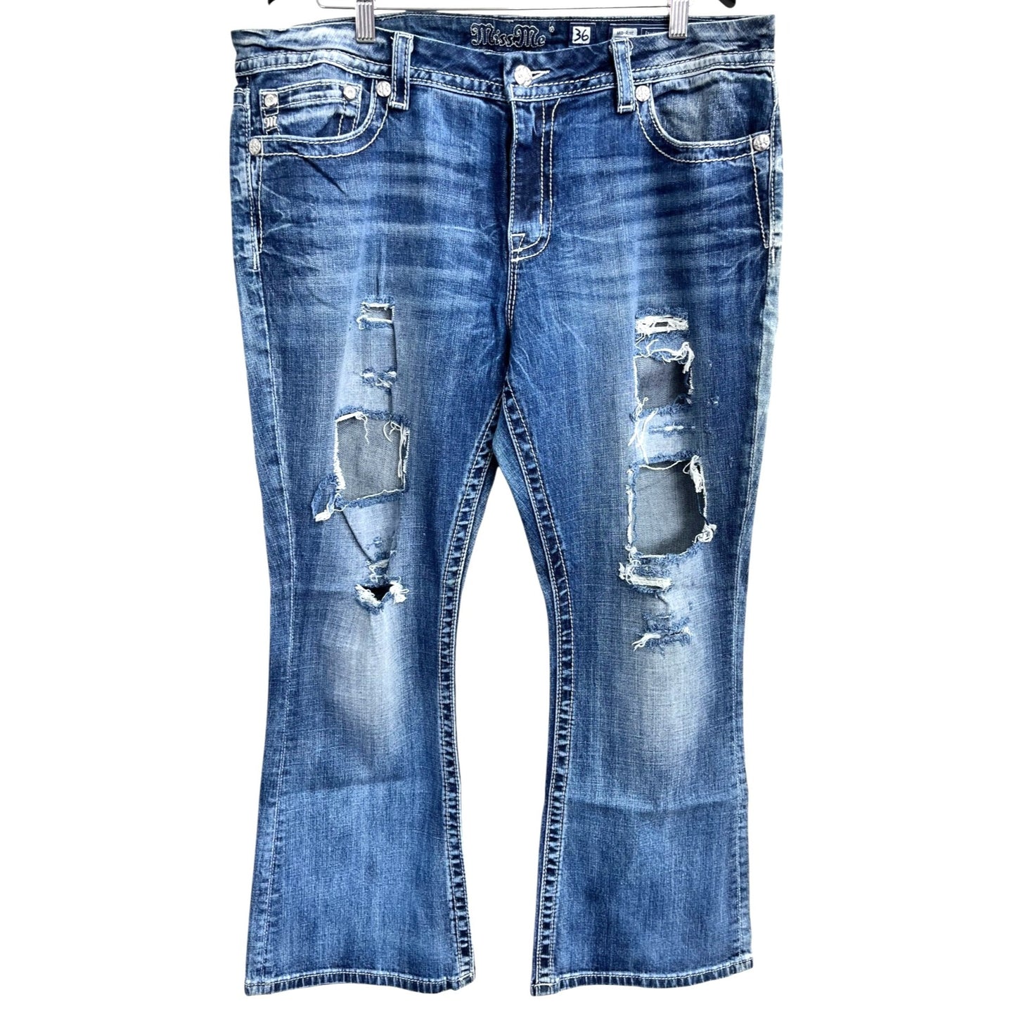 Miss Me Women's Mid-Rise Easy Bootcut Jeans Size 36