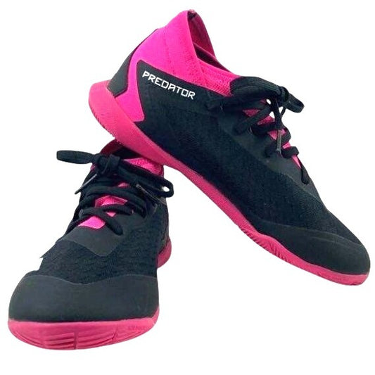 Adidas Predator Accuracy.3 Black/Pink Indoor Soccer Shoes- 3.5