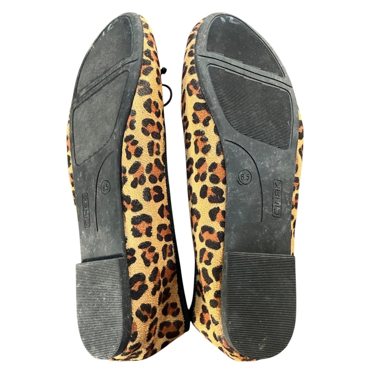 Cinak Leopard Print Ballet Flats With Bow Detail - Women's Size 8.5