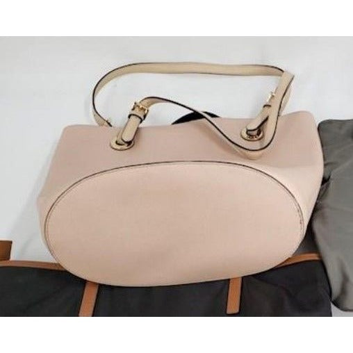 Michael Kors Light Pink Leather Tote Bag With Gold Hardware
