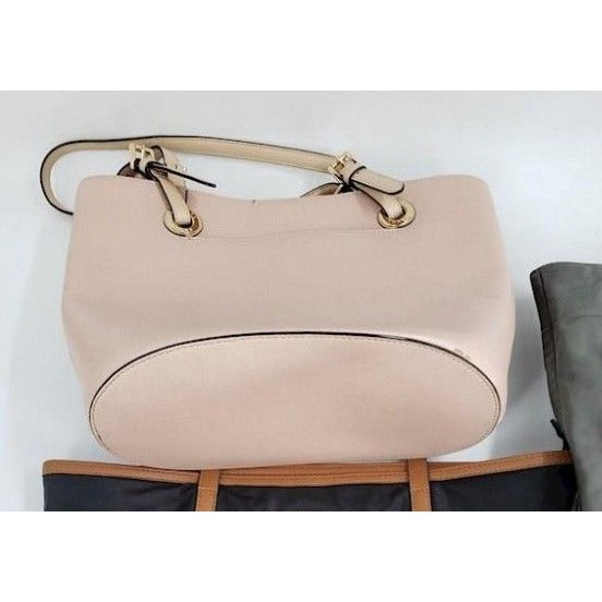 Michael Kors Light Pink Leather Tote Bag With Gold Hardware