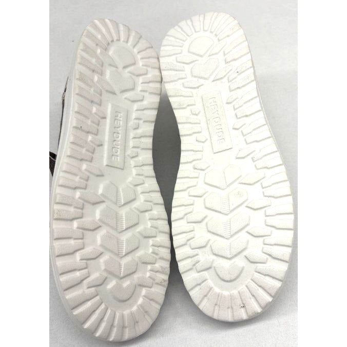 Hey Dude Grey & Leopard Print High Top Slip-On Casual Shoe Women 7 NWT