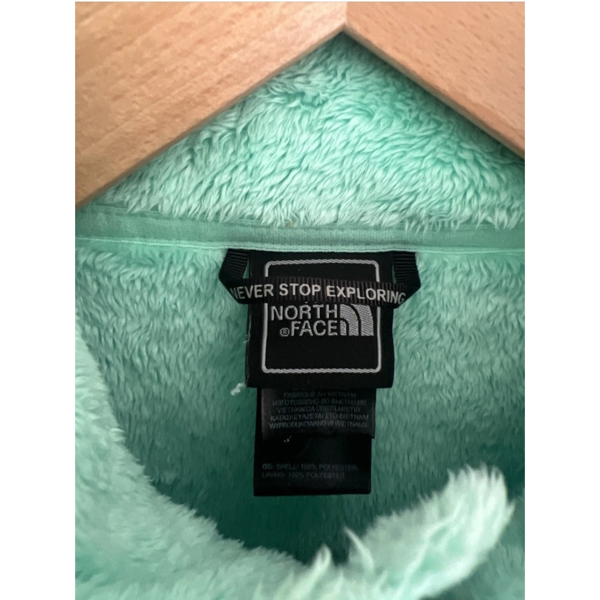 The North Face Mint Green Osito Full Zip Womens Soft Fleece Jacket Size XS