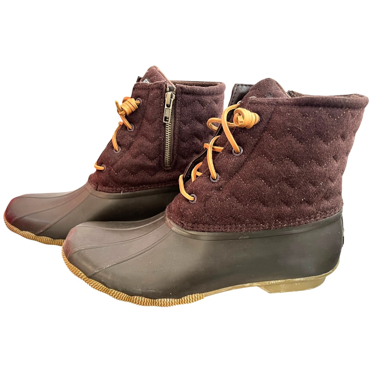 Sperry Saltwater Wool Java Duck Boots Women's Size 12 New With Box