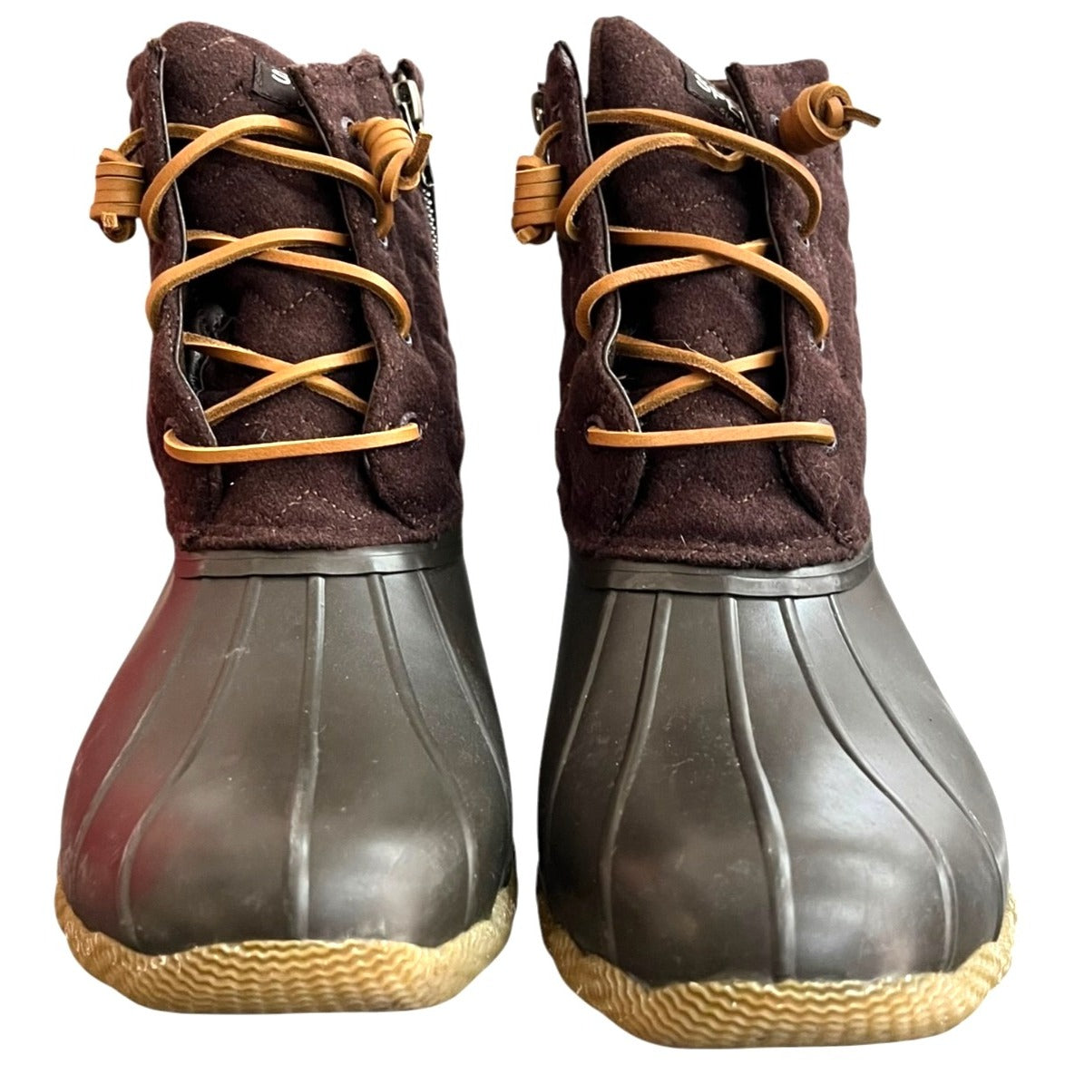 Sperry Saltwater Wool Java Duck Boots Women's Size 12 New With Box