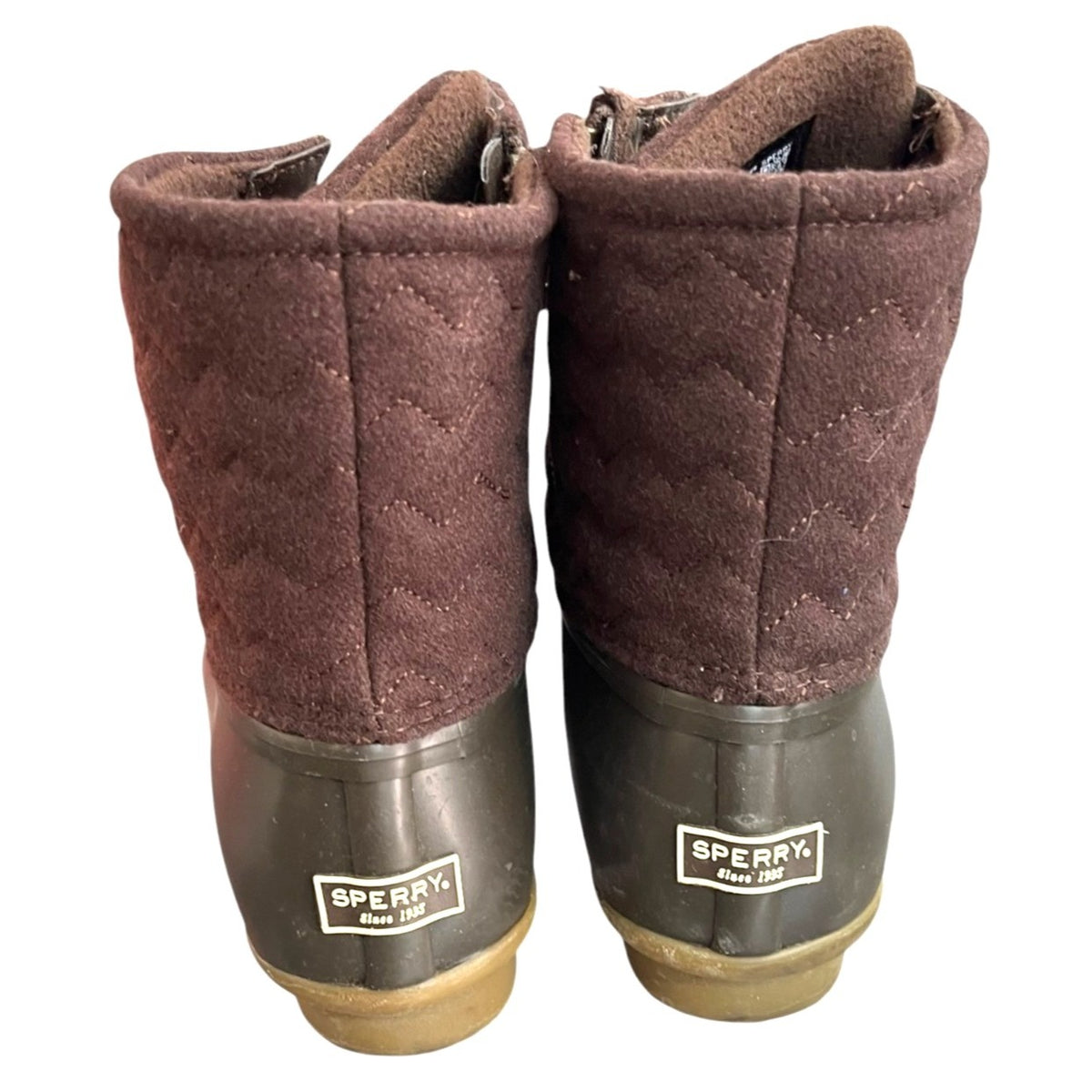 Sperry Saltwater Wool Java Duck Boots Women's Size 12 New With Box