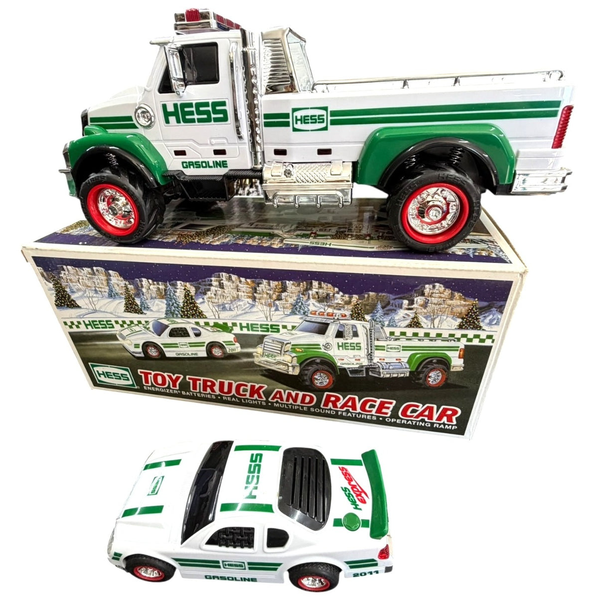 Hess 2011 Toy Truck & Race Car - Complete With Box