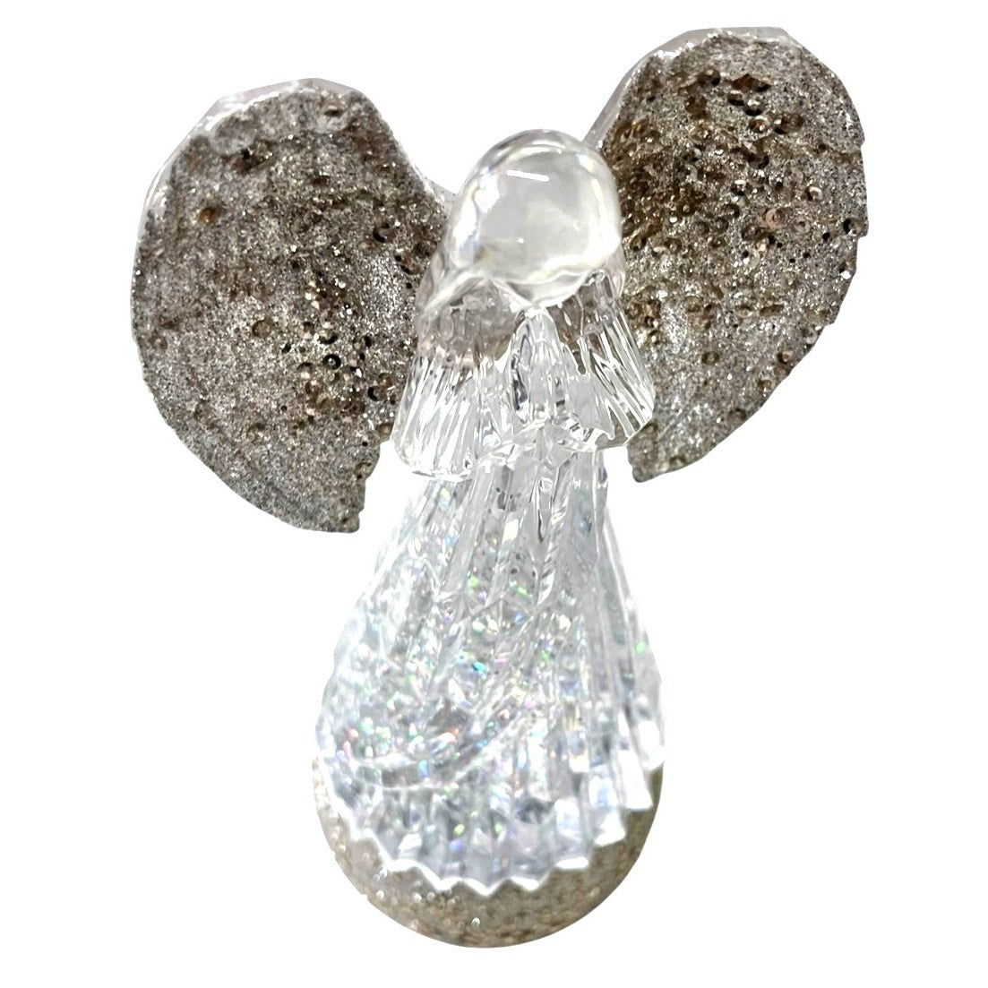 Lighted Acrylic Angel Glitter Globe Figurine