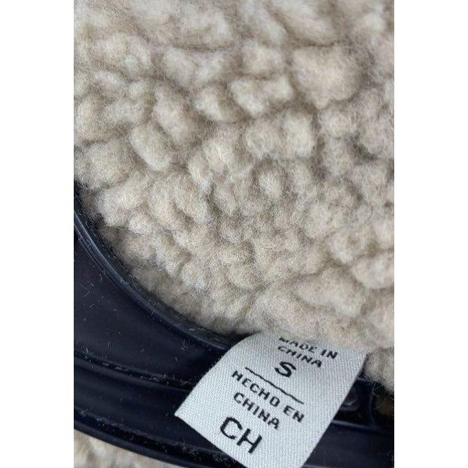Levi's Men's Faux Leather Sherpa Lined Jacket With Zip Pockets Size S