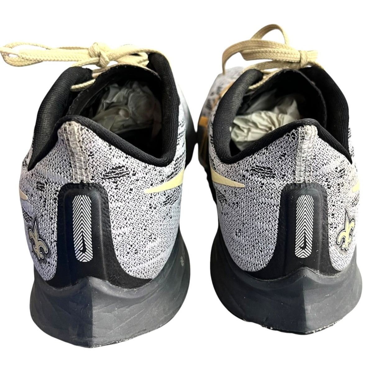 Nike Air Zoom Pegasus 36 Gray/Gold Saints Running Shoes Men's Size 8