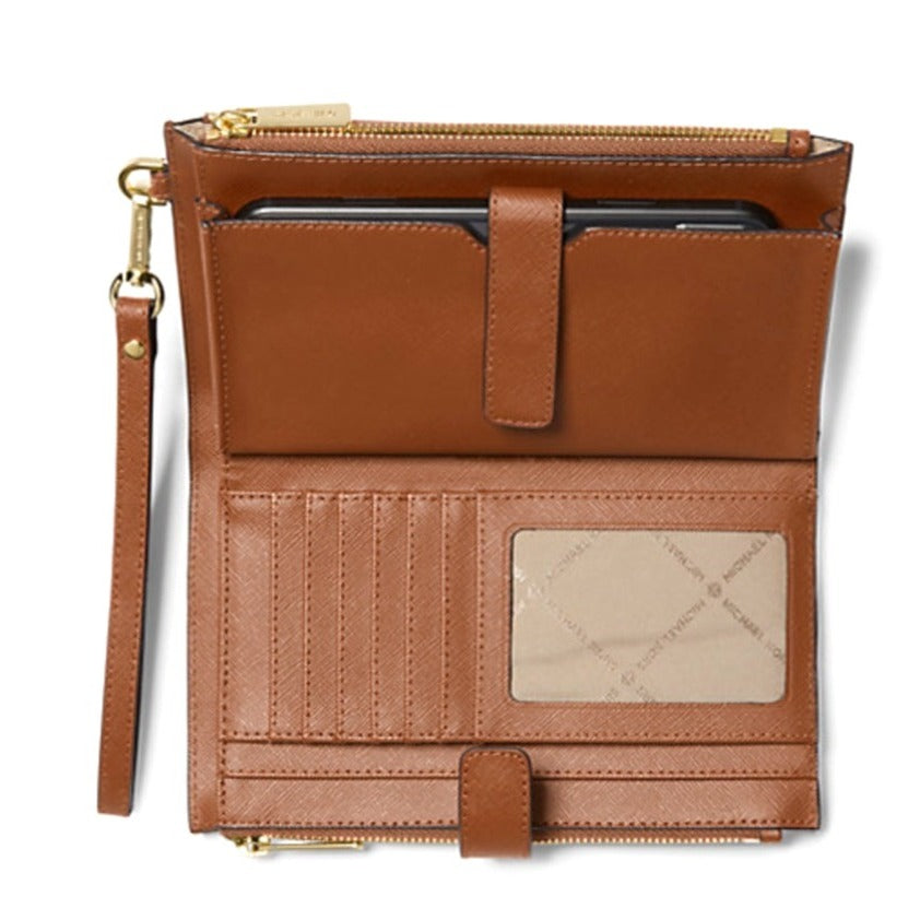 Michael Kors Jet Set Large Leather Smartphone Wristlet Wallet
