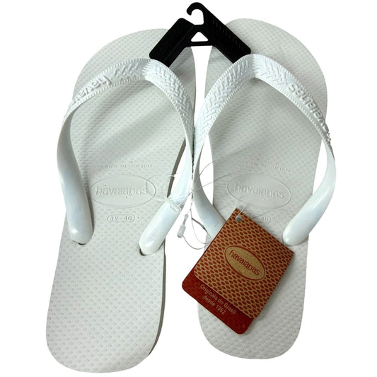 Havaianas White Flip Flops Women's 9/10 NWT