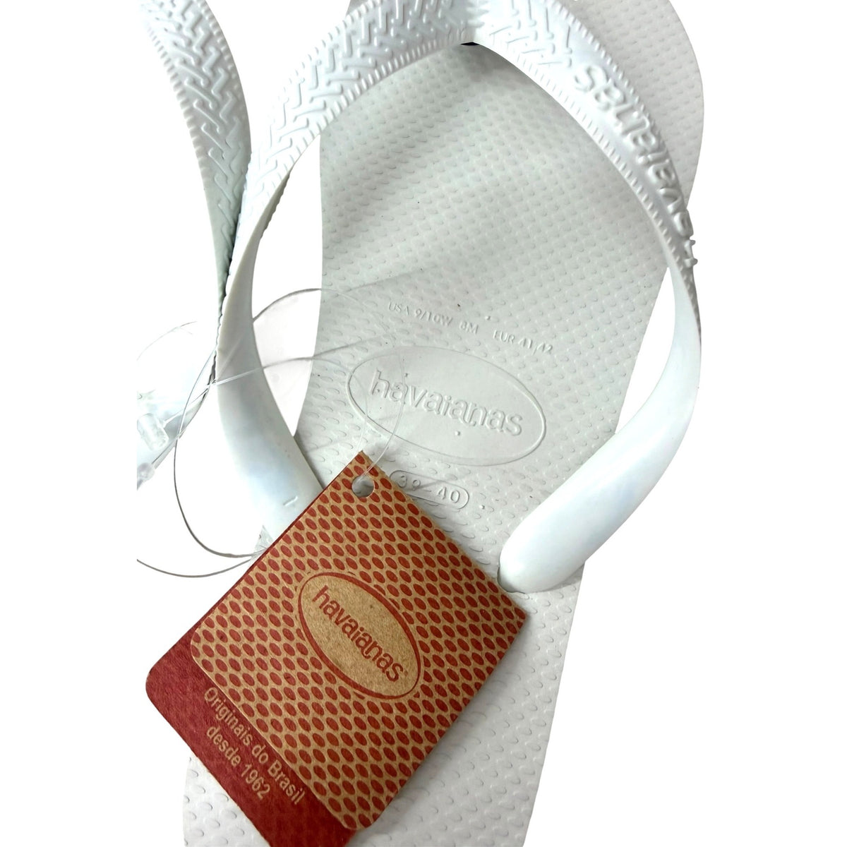 Havaianas White Flip Flops Women's 9/10 NWT