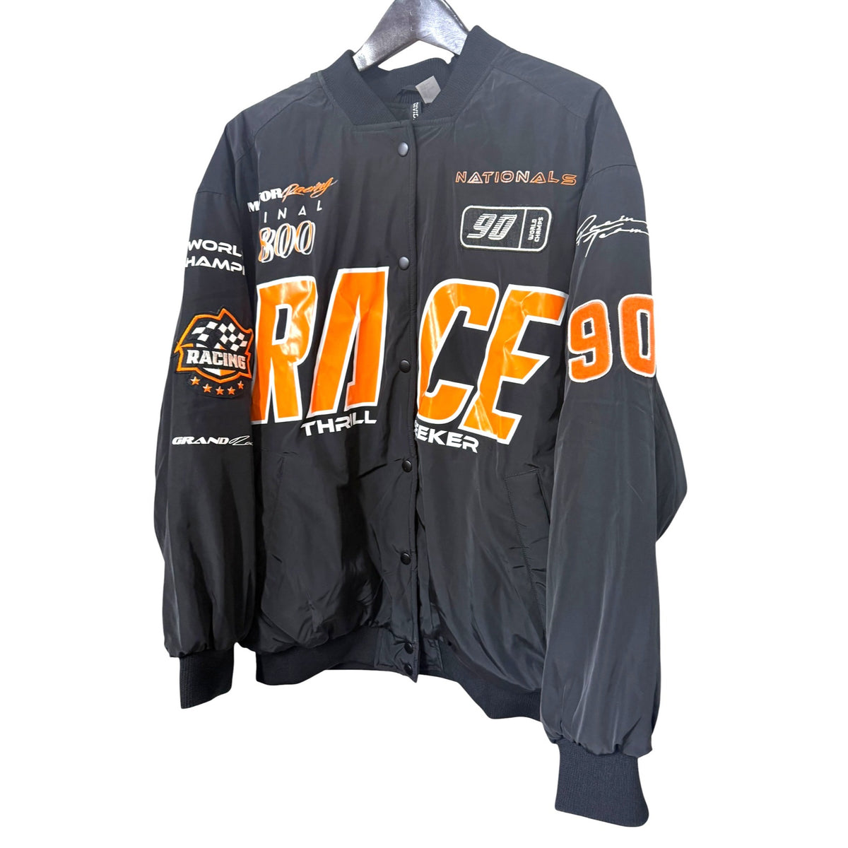Divided Race Thrill Seeker Black Moto Racing Jacket Size M