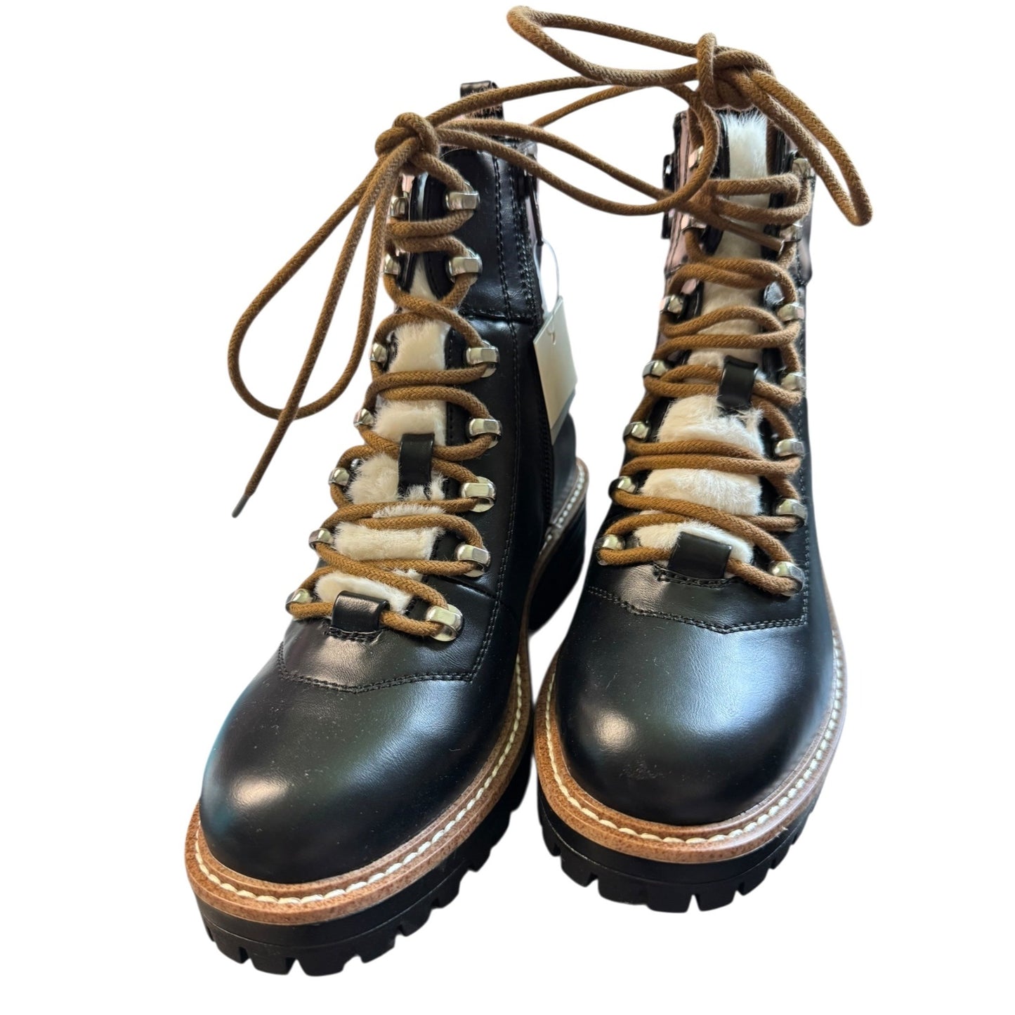 Women's Black Ankle Lace-Up Boots Sz 5 NWT