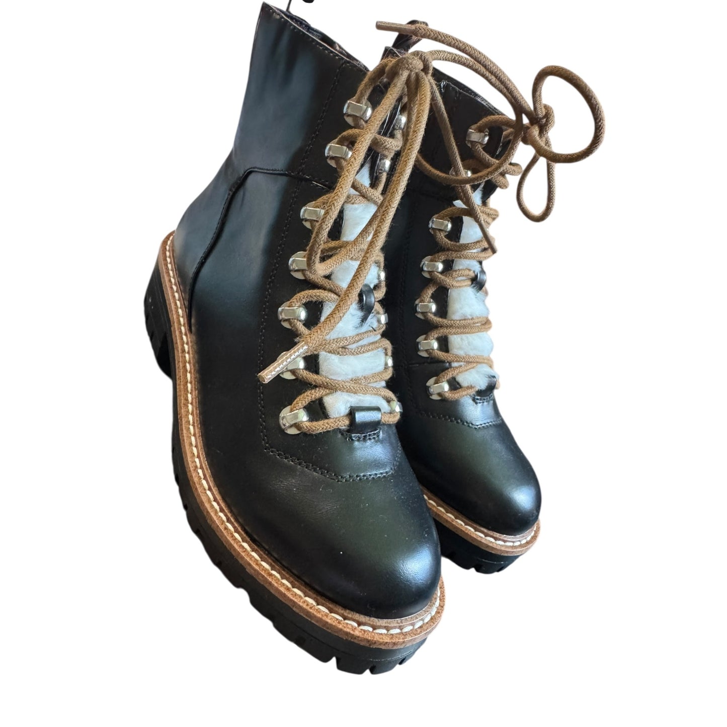 Women's Black Ankle Lace-Up Boots Sz 5 NWT