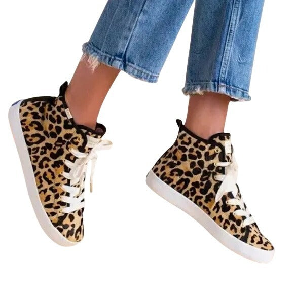 KEDS KATE SPADE Kickstart Hi Leopard Calf Hair Sneaker Sz 6.5 NWOB