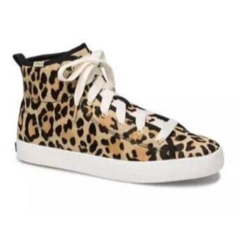 KEDS KATE SPADE Kickstart Hi Leopard Calf Hair Sneaker Sz 6.5 NWOB