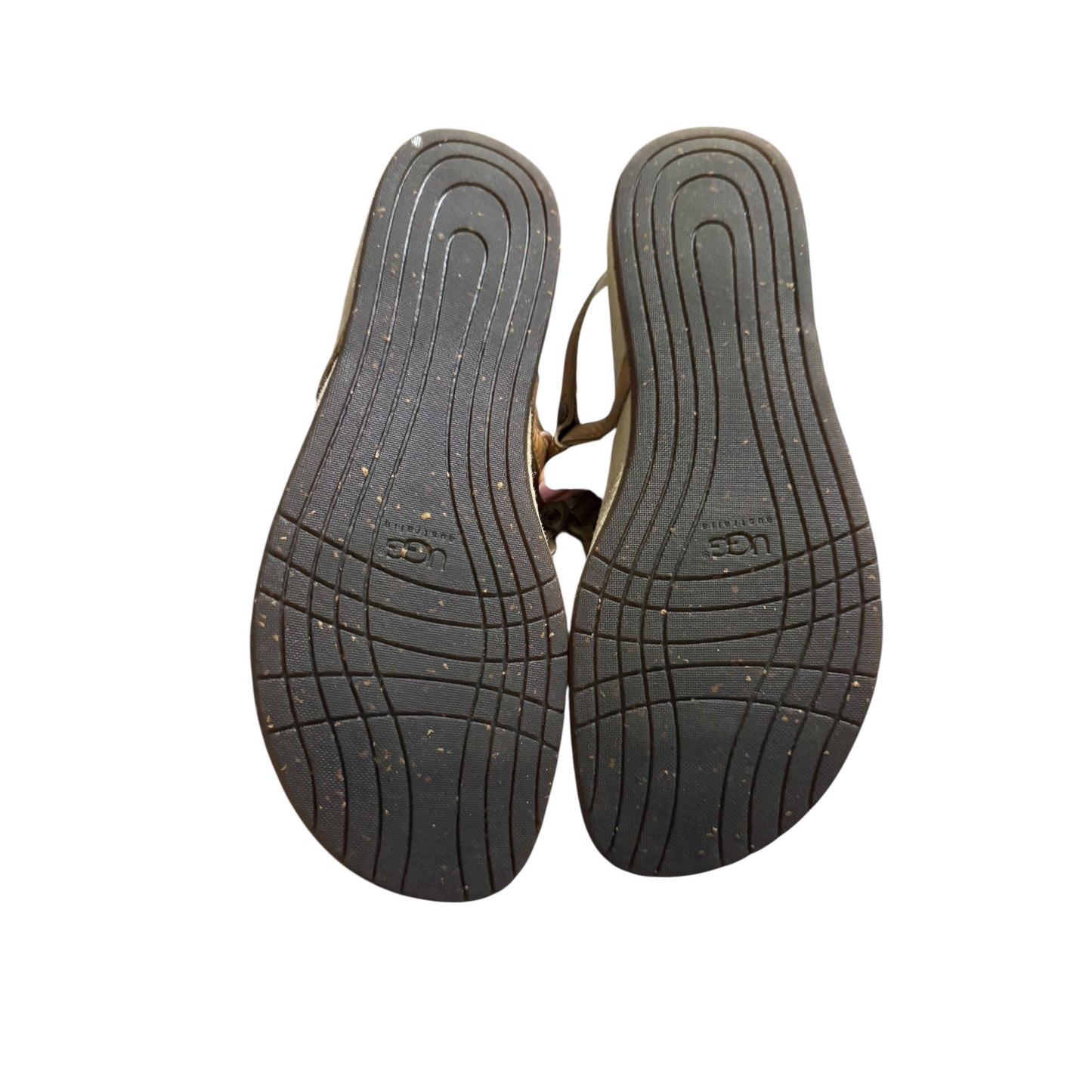 Ugg Womens 7 Sheepskin-Lined Leather Sandals With Laser-Cut Design
