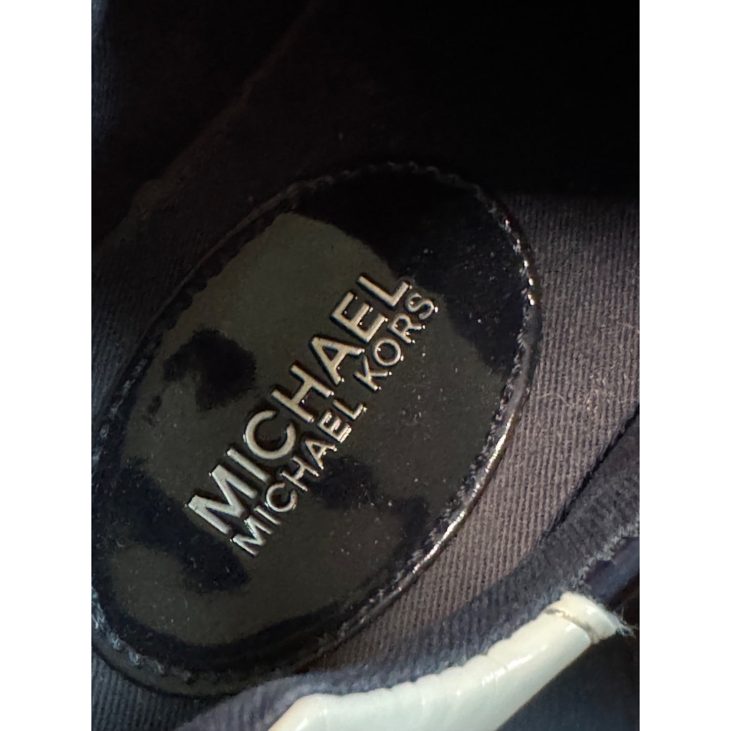 Michael Kors Women's Velvet & Patent Leather Sneakers Navy Blue Size 7.5 NWOB