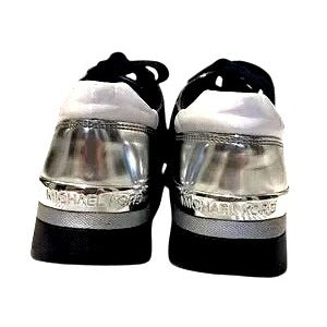 Michael Kors Women's Velvet & Patent Leather Sneakers Navy Blue Size 7.5 NWOB