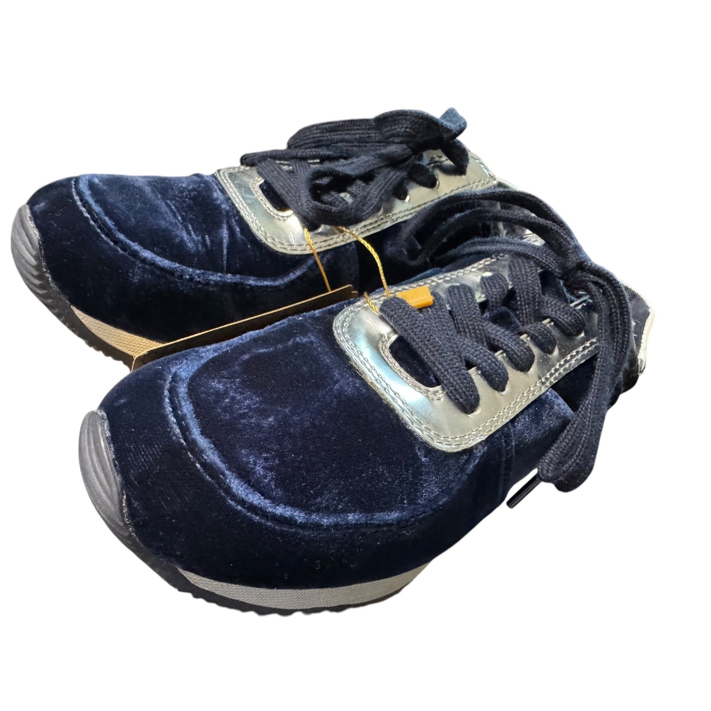 Michael Kors Women's Velvet & Patent Leather Sneakers Navy Blue Size 7.5 NWOB
