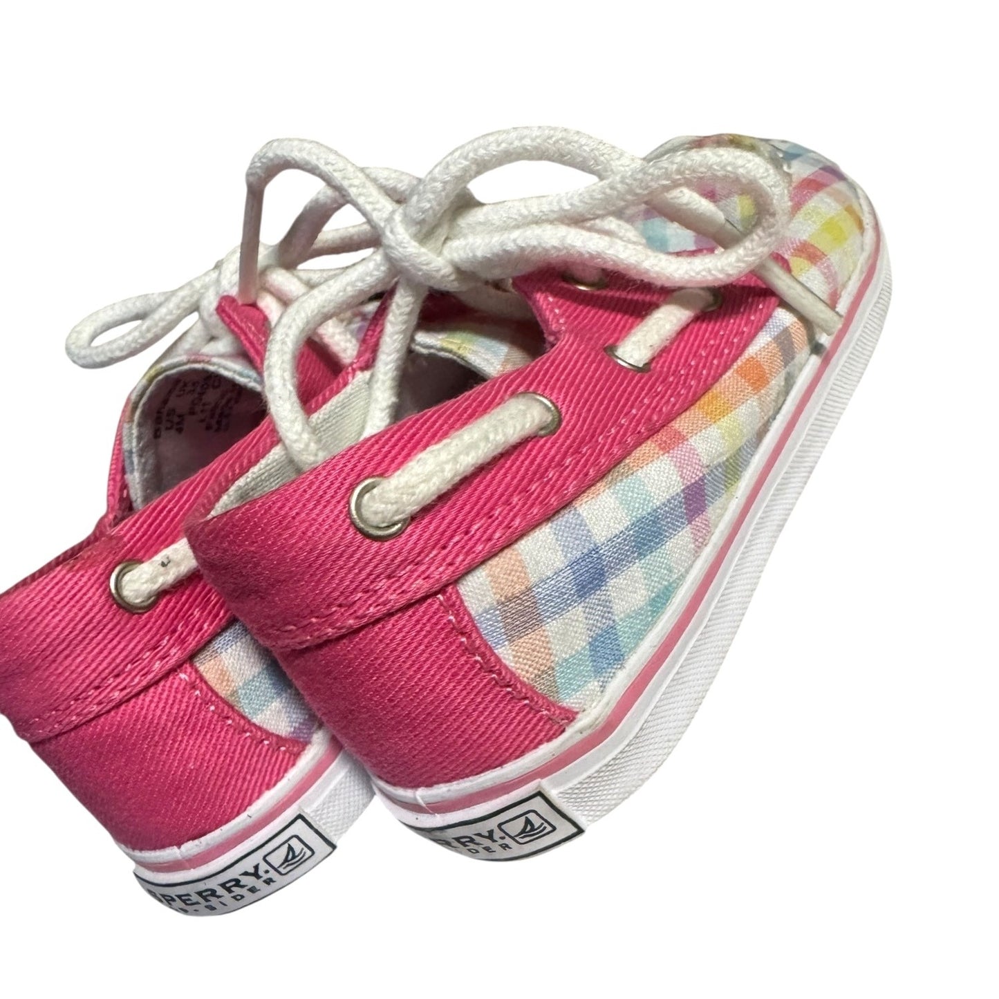 Infant Sperry Plaid Boat Shoes Pink 4M