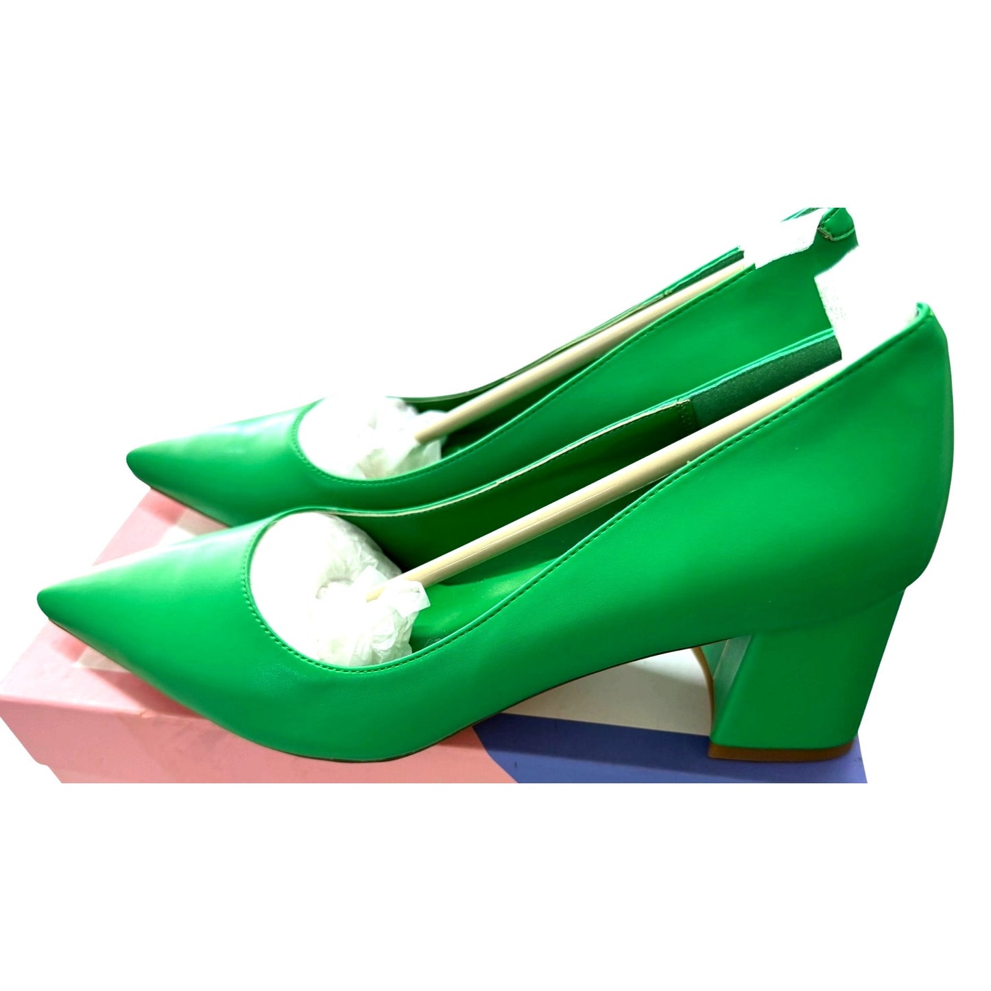 Pointed-Toe Block Heel Pumps Women's Size 10 Dress Shoes
