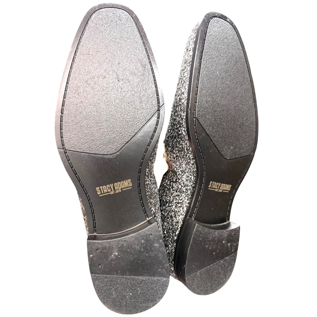 Stacy Adams Swank Slip-On Loafers Silver Glitter Men's Size 8.5 M NWB