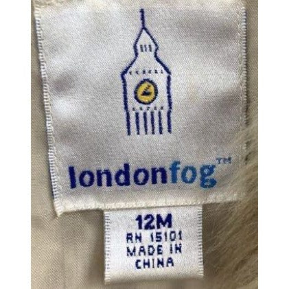 London Fog Baby Faux Fur Coat With Hood Beige 12M