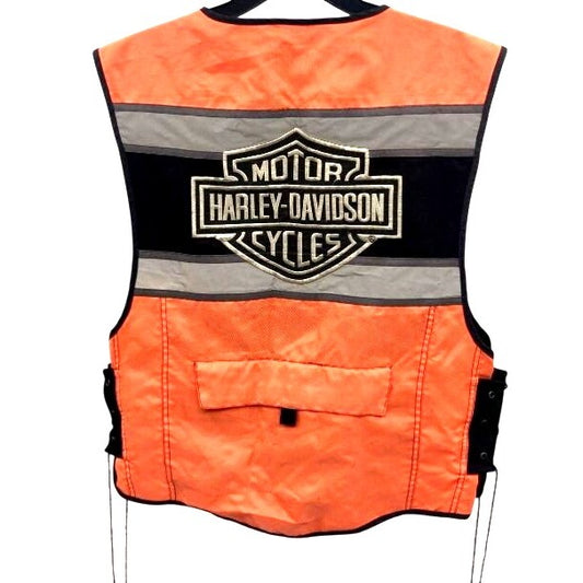 Harley-Davidson Men's Hi-Vis Orange Reflective Riding Vest Size S-L