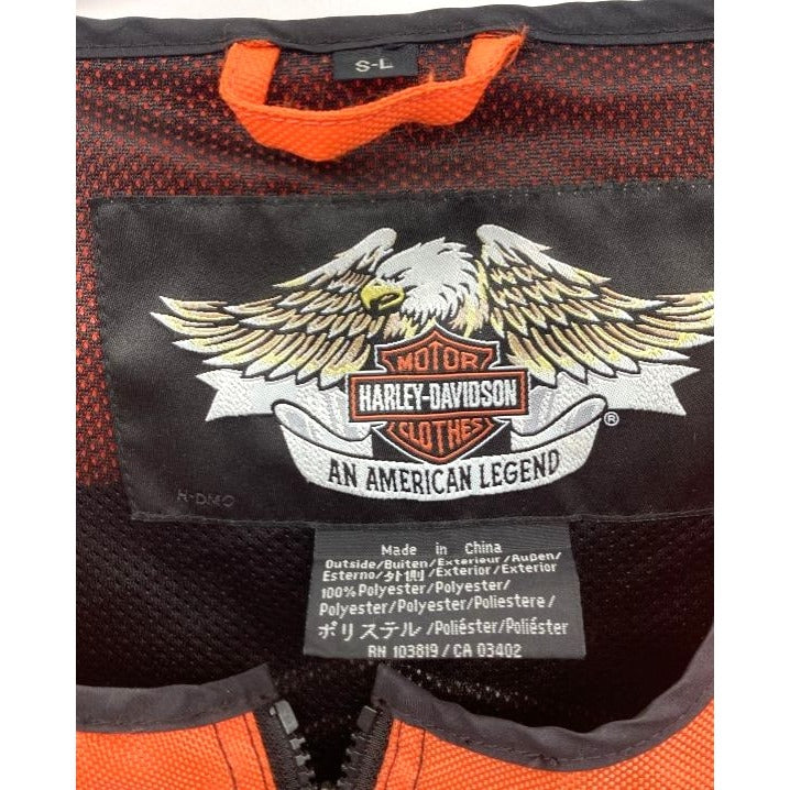 Harley-Davidson Men's Hi-Vis Orange Reflective Riding Vest Size S-L