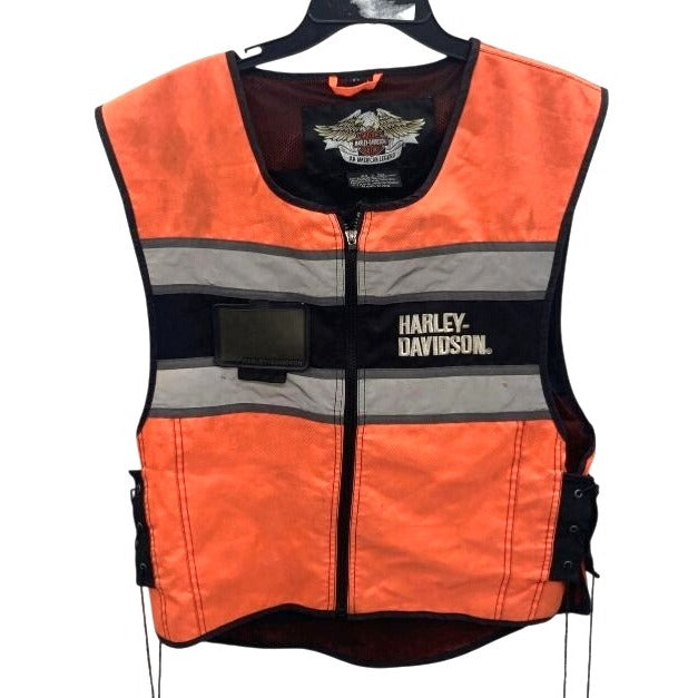 Harley-Davidson Men's Hi-Vis Orange Reflective Riding Vest Size S-L
