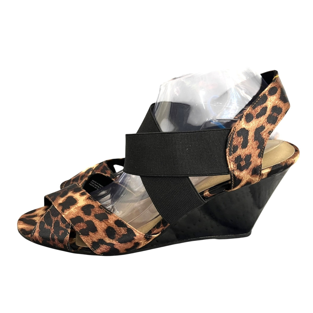 Predictions Leopard Wedge Sandals Women's Size 11