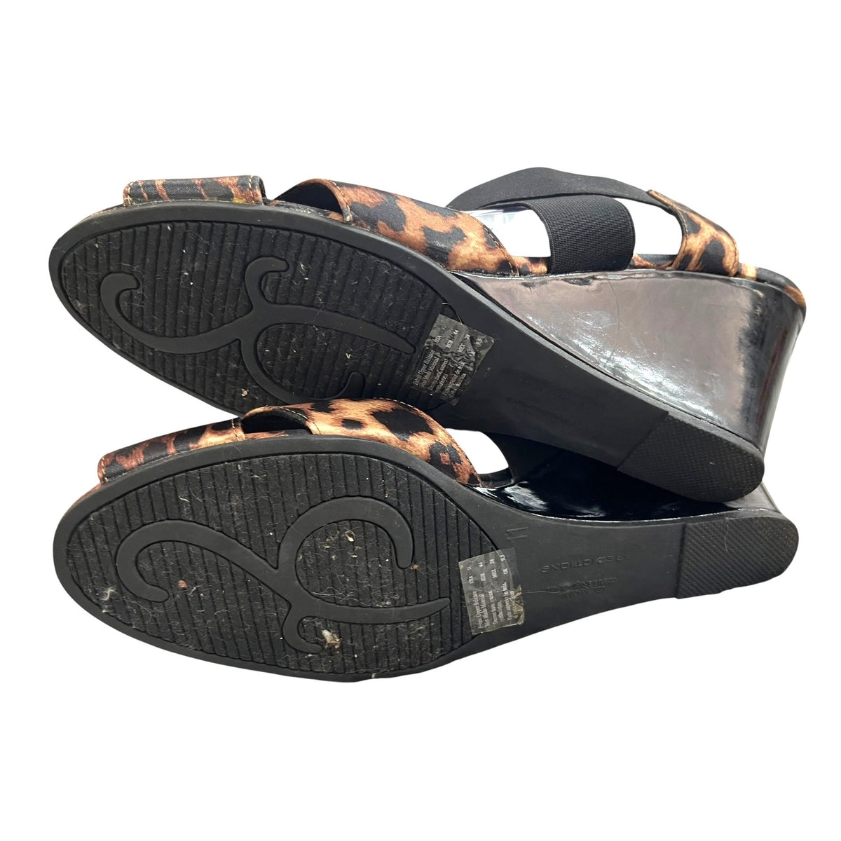 Predictions Leopard Wedge Sandals Women's Size 11