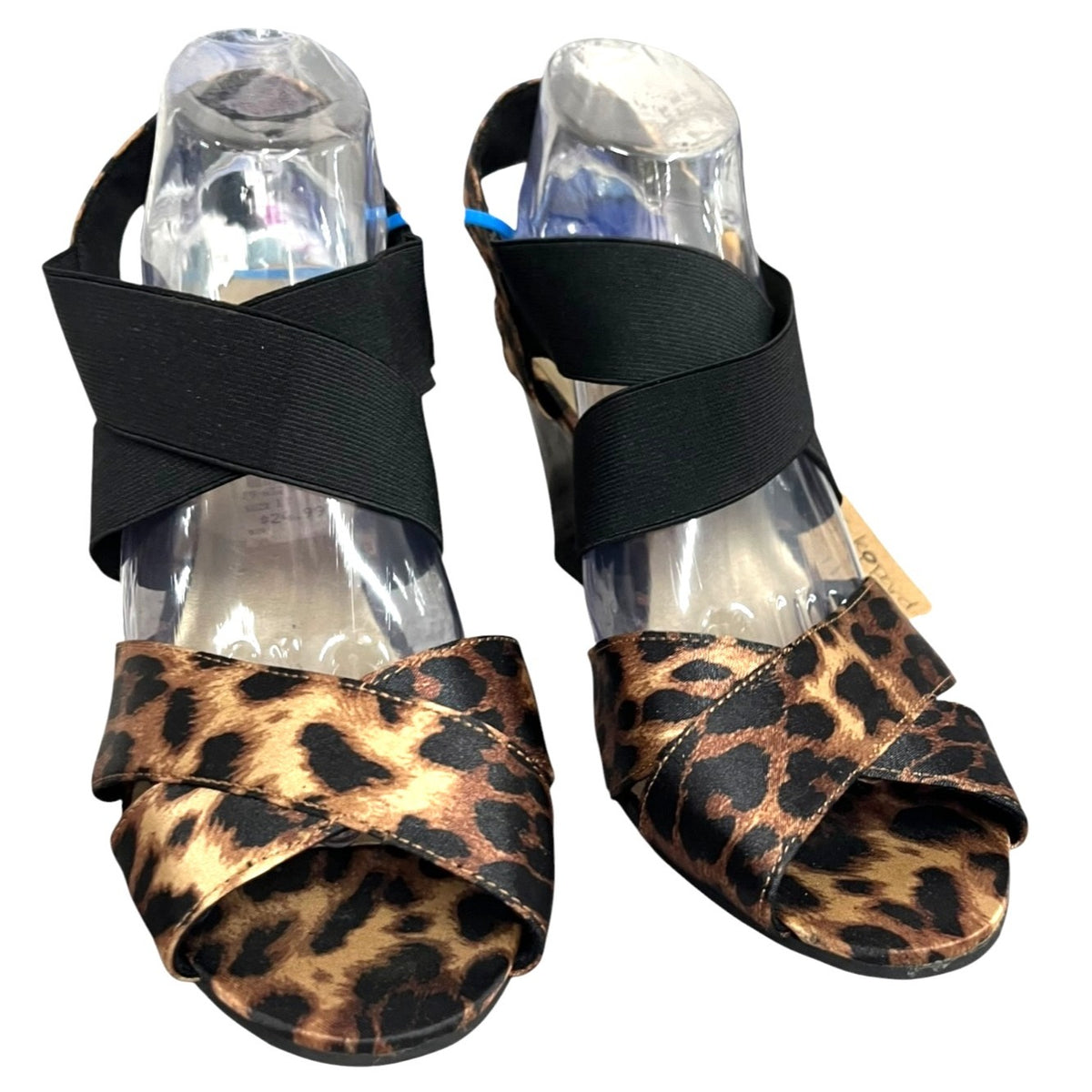 Predictions Leopard Wedge Sandals Women's Size 11