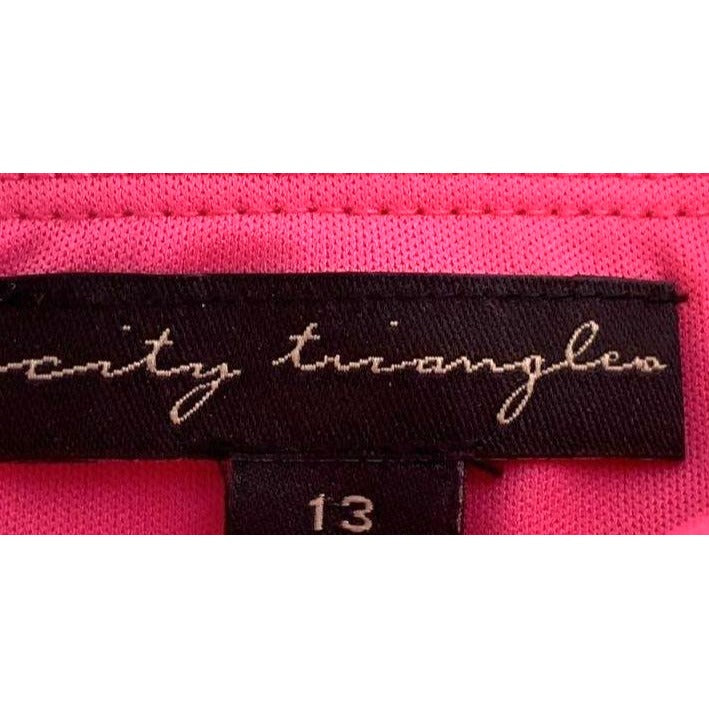 City Triangles Strapless Beaded Empire Waist Gown Cosmo Pink Size 13