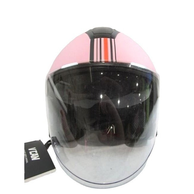 VCAN - FLAT PINK Half Face Motorcycle Helmet SMALL