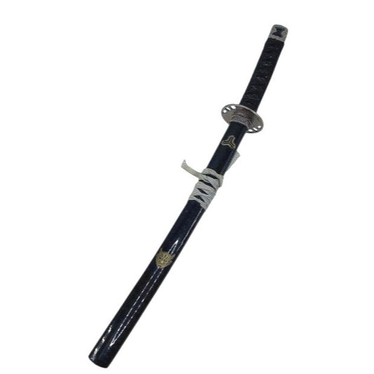 Kill Bill Replica Katana Sword With Black Scabbard & Detailed Handle Design For Collectors Or Display