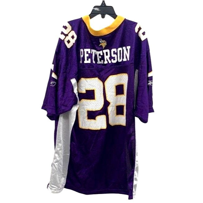 Reebok NFL Team Apparel Adrian Peterson Minnesota Vikings Jersey Purple Youth SZ XL
