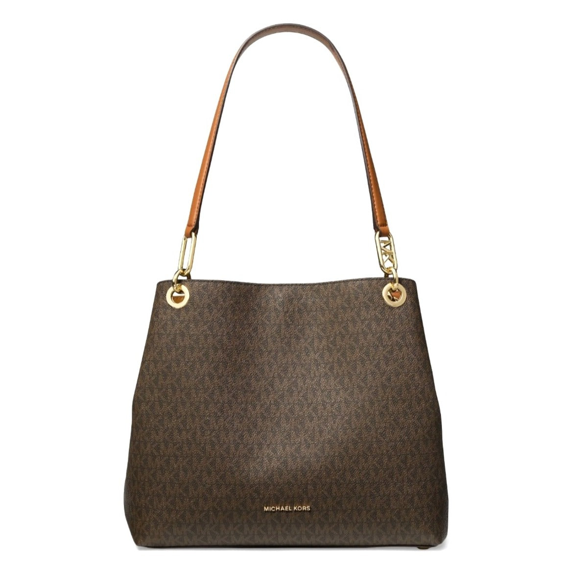 Michael Kors Jet Set Signature Brown Monogram Large Tote Bag
